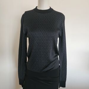 Brand New With Tags Fendi Nero Monogram Knit Sweater